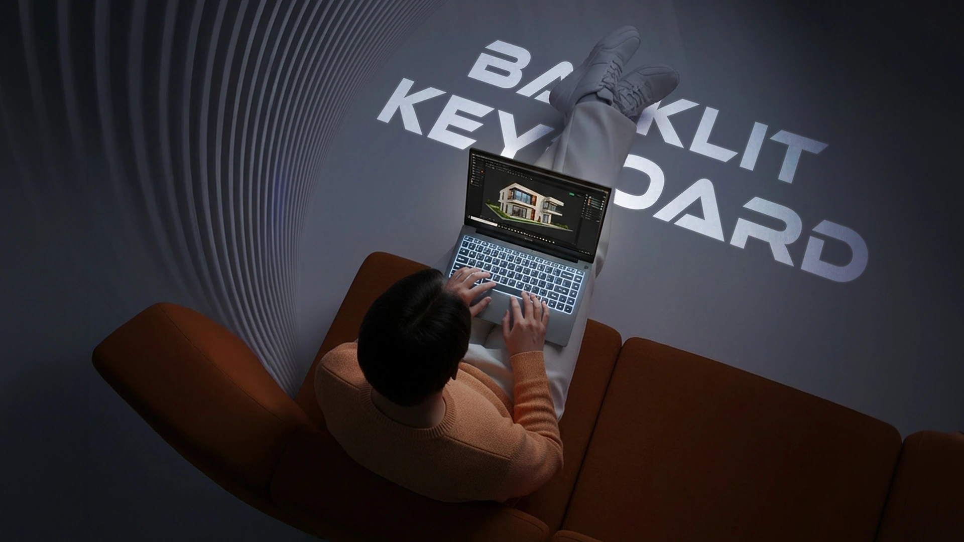 Backlit Keyboard pada laptop SPC memberikan kenyamanan mengetik maksimal di ruangan minim cahaya atau malam hari